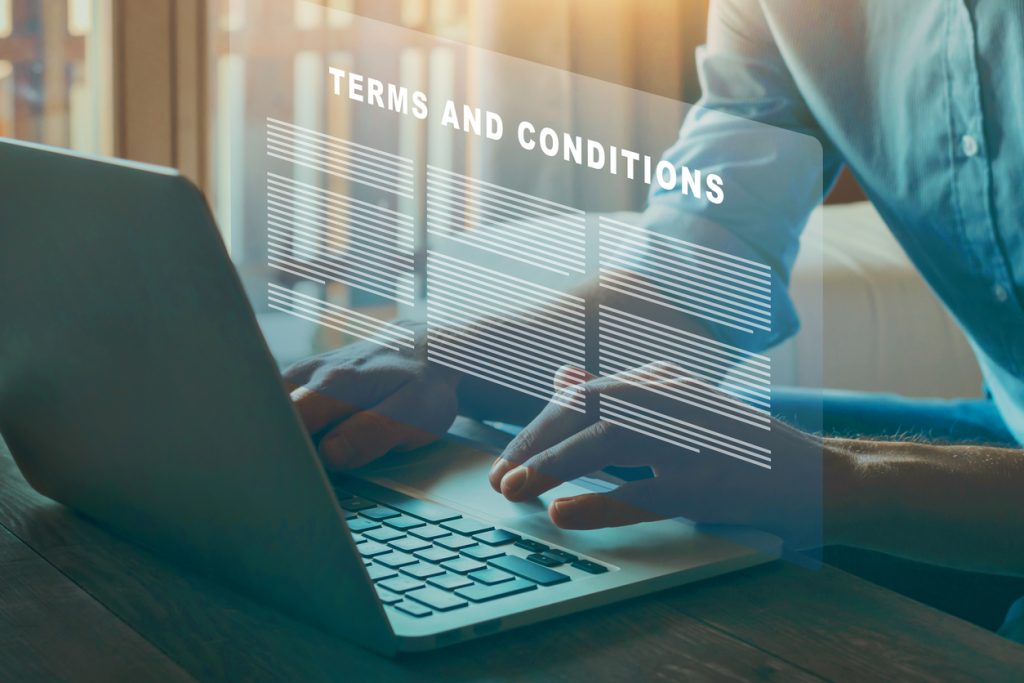 terms and conditions concept
