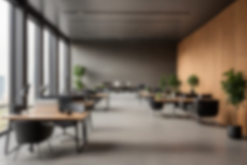 blurred image of interior of office building
